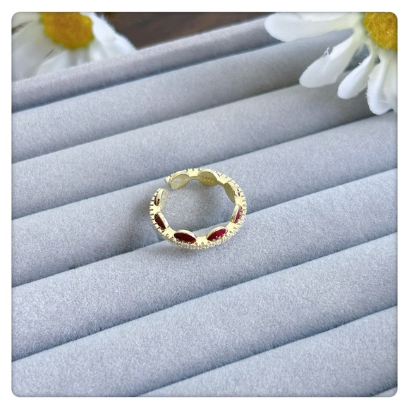✨NEW color LAUNCH✨s925 Stamped circle shapes adjustable ring. 3 colors for women - Picture 11 of 11